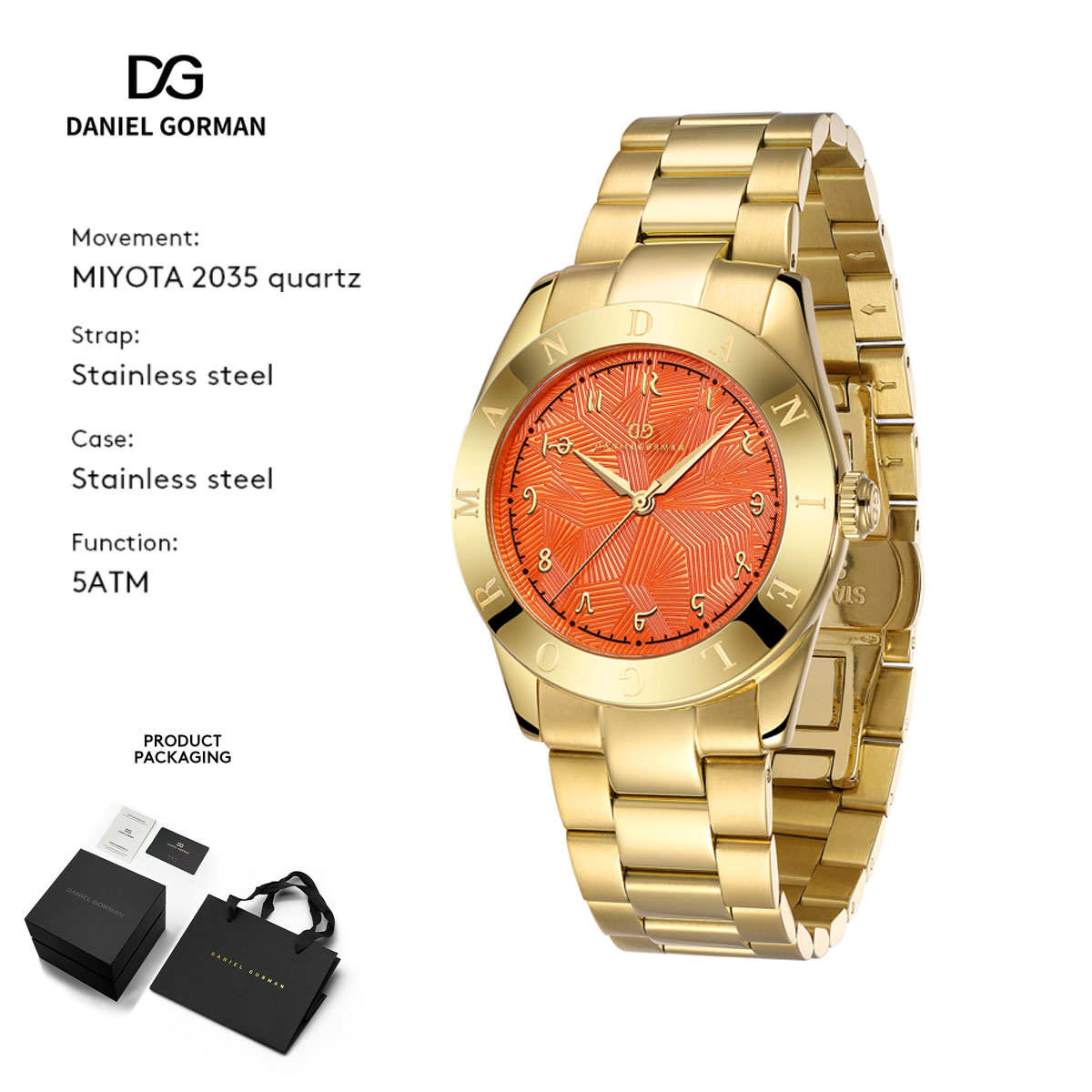 Luxury Watch Gift For Her - Daniel Gorman Dopamine Series quartz dameshorloge