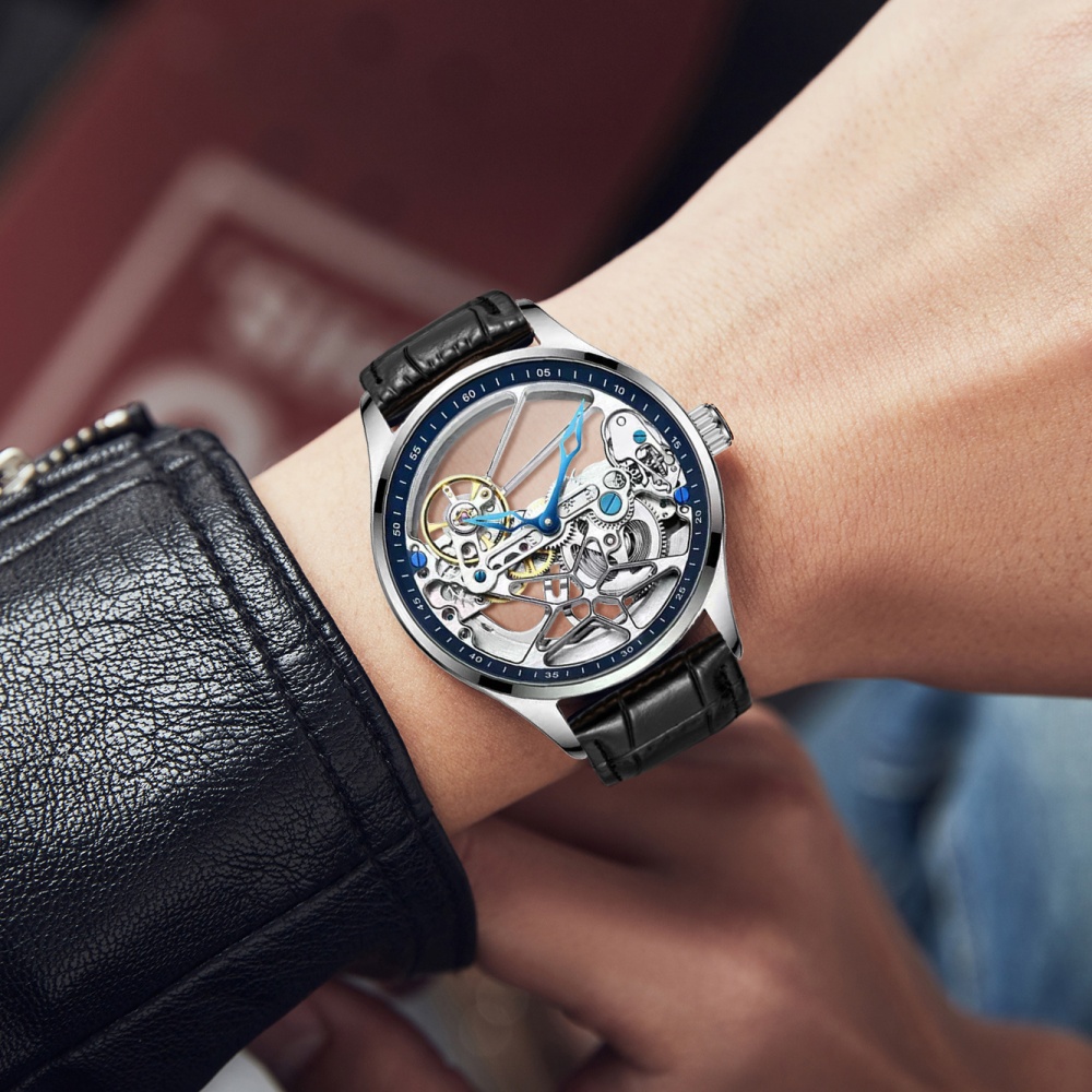 Luxury Watch Name Brands - Nieuw origineel dubbelzijdig uitgehold herenhorloge, volledig