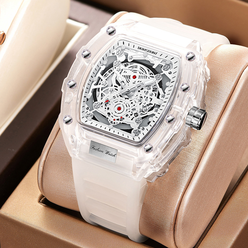 Luxury Watch White - Modieus casual herenhorloge Lichtgevende kalenderfunctie Siliconen