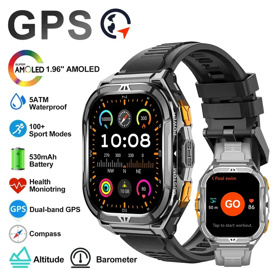 Luxury Watch Arabic - Luxe AMOLED Smartwatch Echte GPS 5ATM