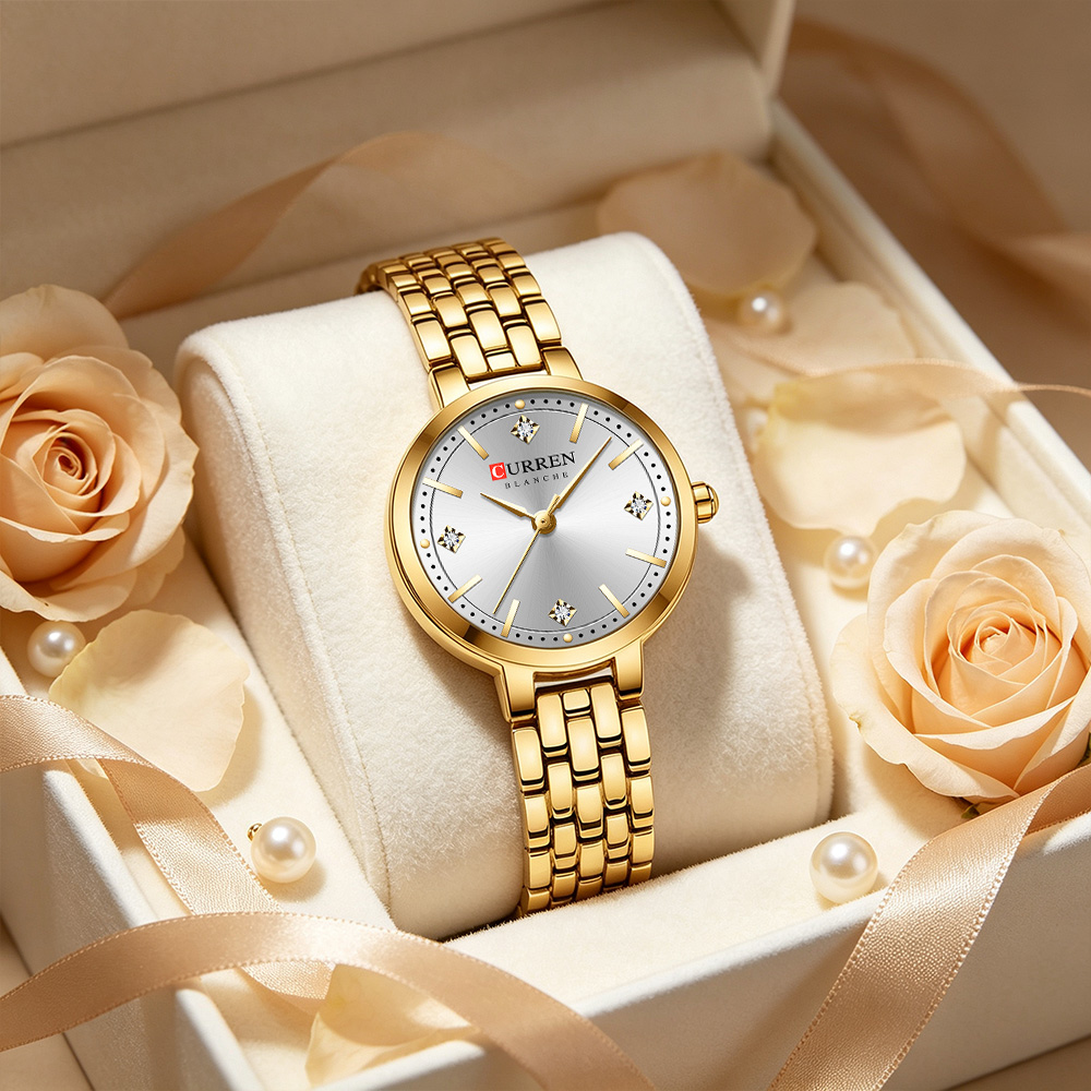 Luxury Watch Gift For Her - CURREN dames minimalistisch dun polshorloge met