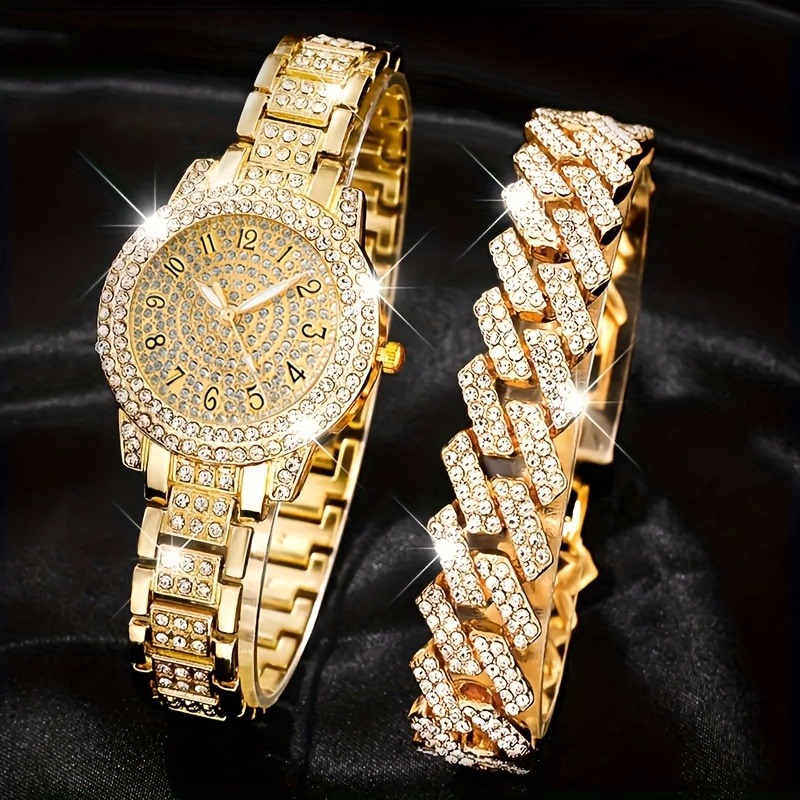2-delige luxe diamanten damesh - Luxury Watch Arabic recensie en prijs