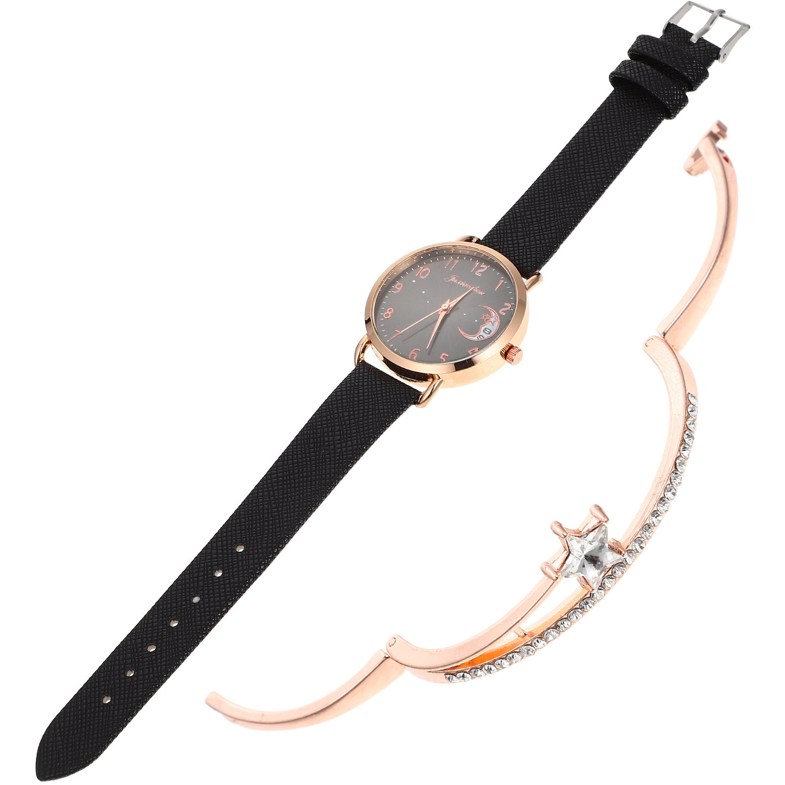 1Set Elegant Star Moon Damesho - Luxury Watch White recensie en prijs