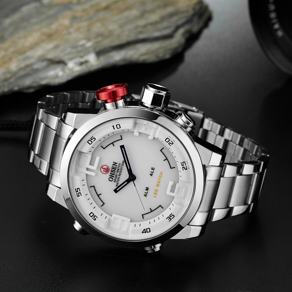 Nieuwe Ohsen Merk Digitale Qua - Luxury Watch White recensie en prijs