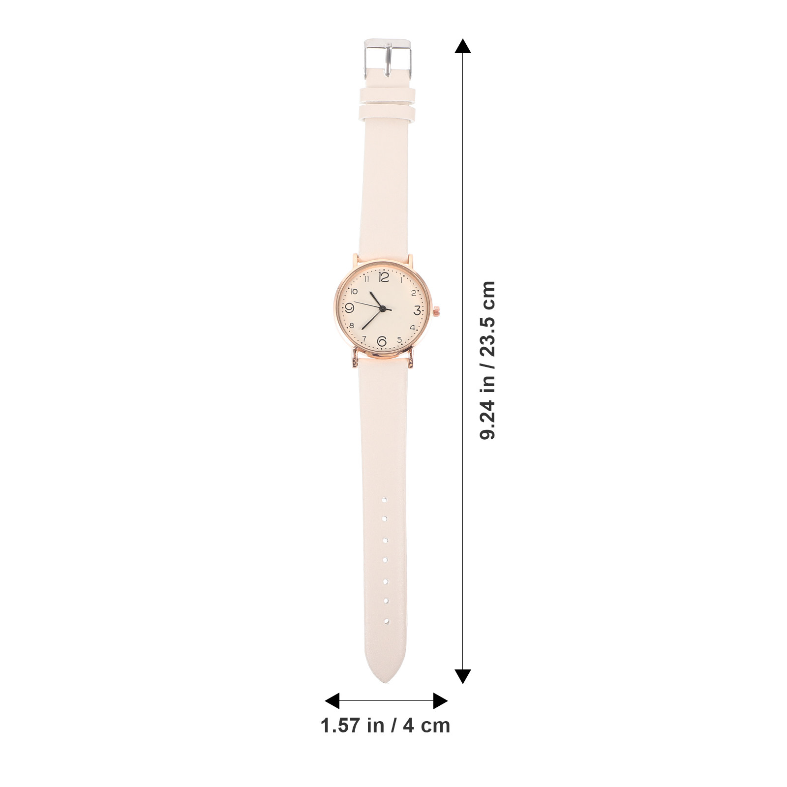 Dames quartzhorloge, beige PU- - Luxury Watch White recensie en prijs