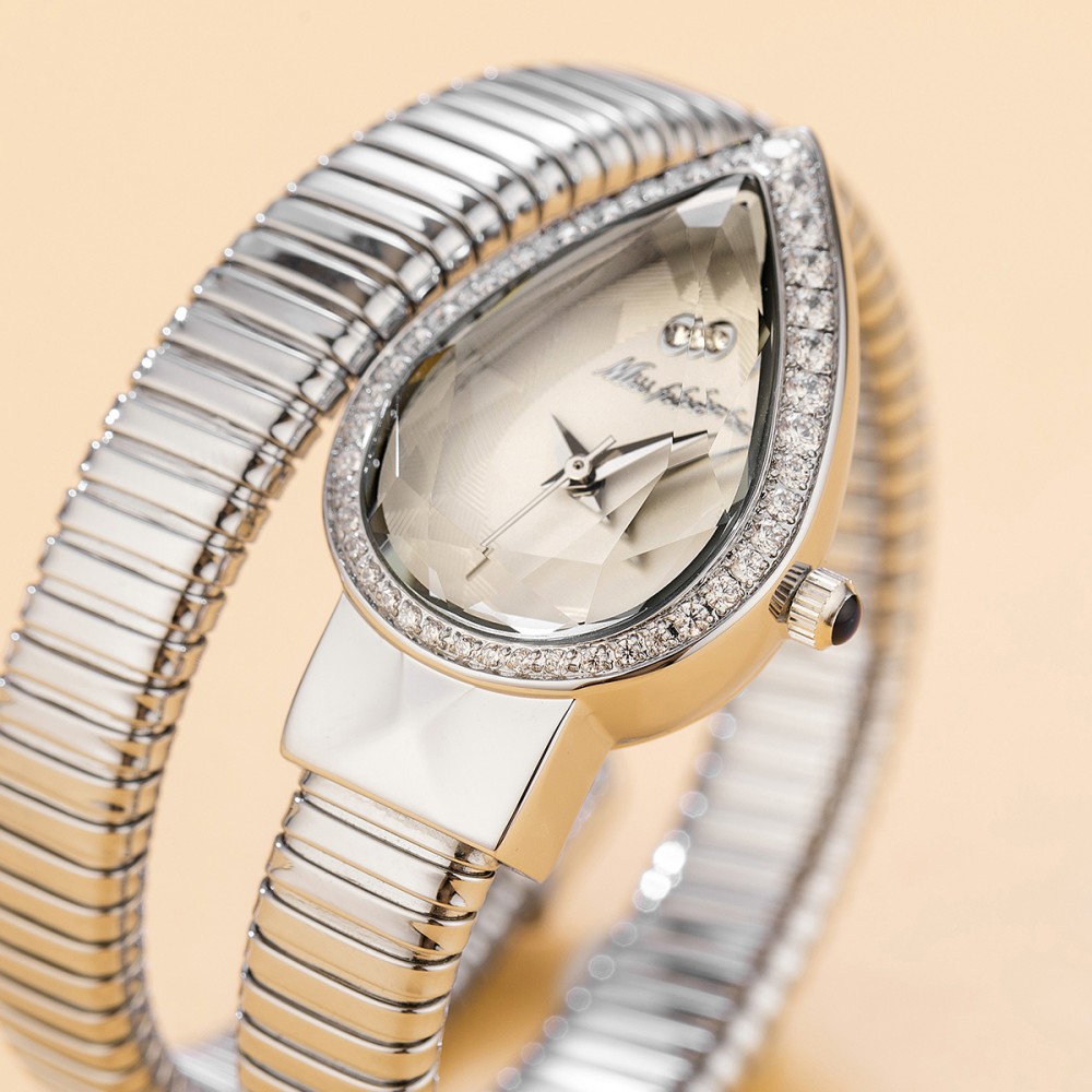 MISSFOX Slangvorm diamanten ho - Luxury Watch White recensie en prijs