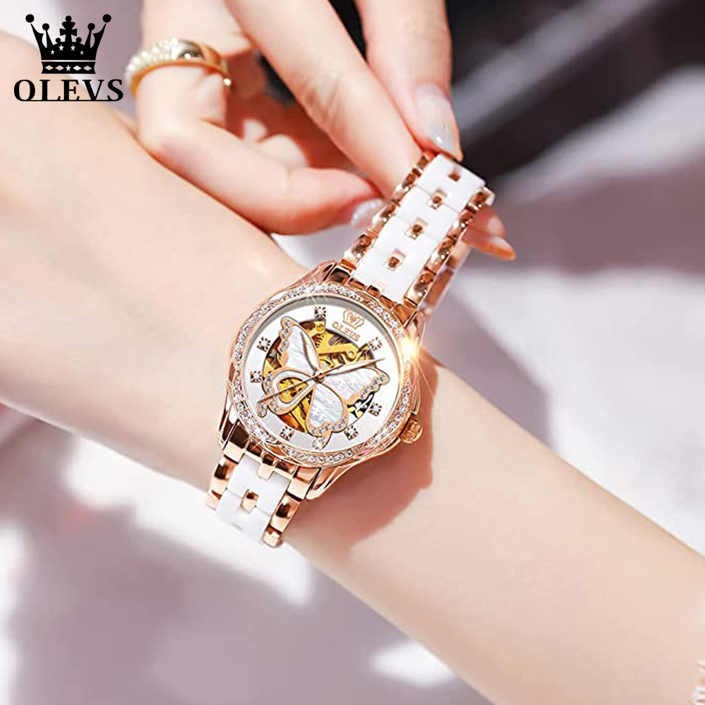 Olevs Vrouwen Automatische Hor - Luxury Watch White recensie en prijs